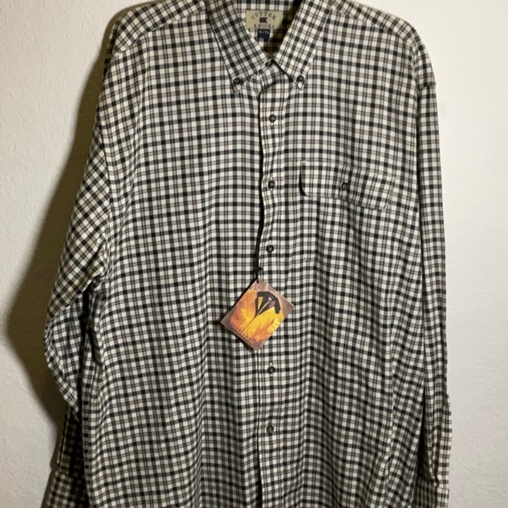 NWT Cutter & Buck golf collection flannel shirt size XL